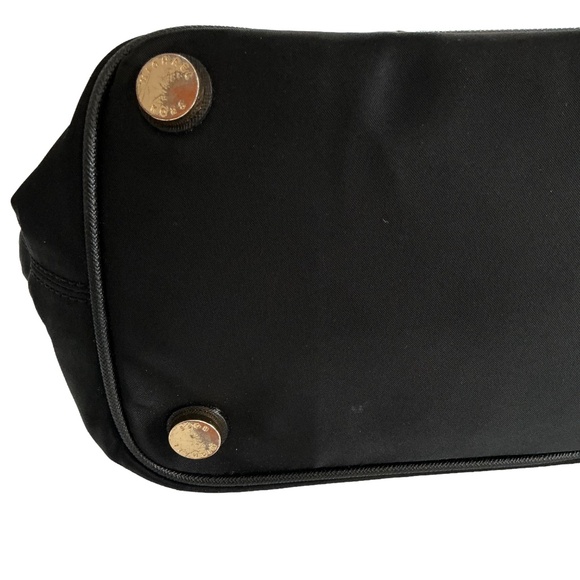 Michael Kors Black Nylon Tote Gold Accents Large - Picture 5 of 14